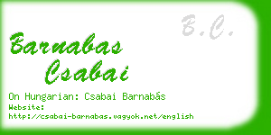 barnabas csabai business card